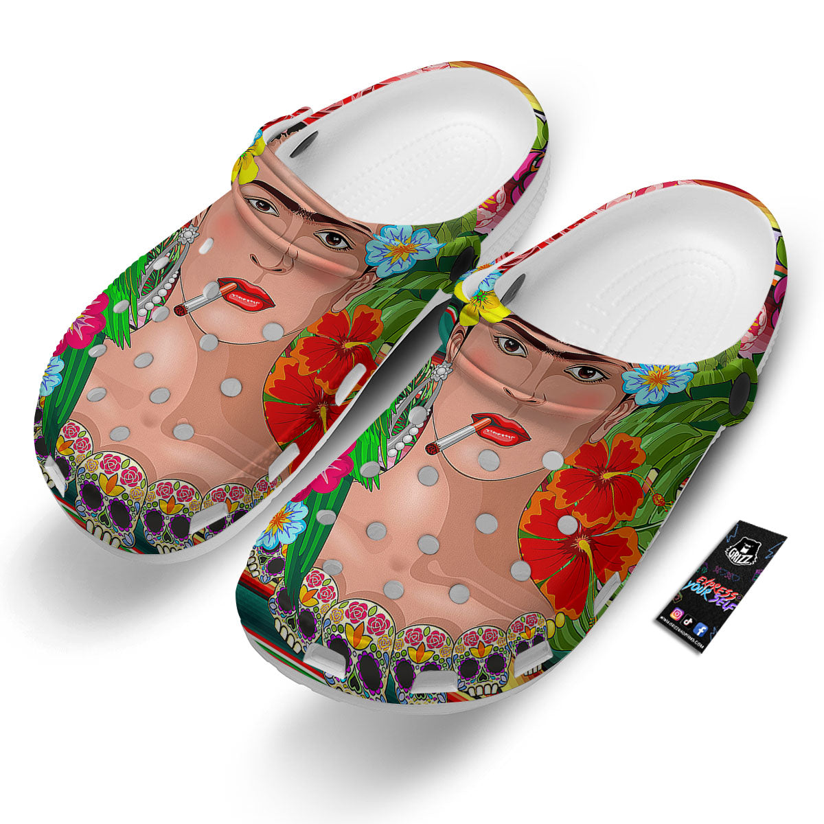 Serape Frida Kahlo Print Clog-grizzshop