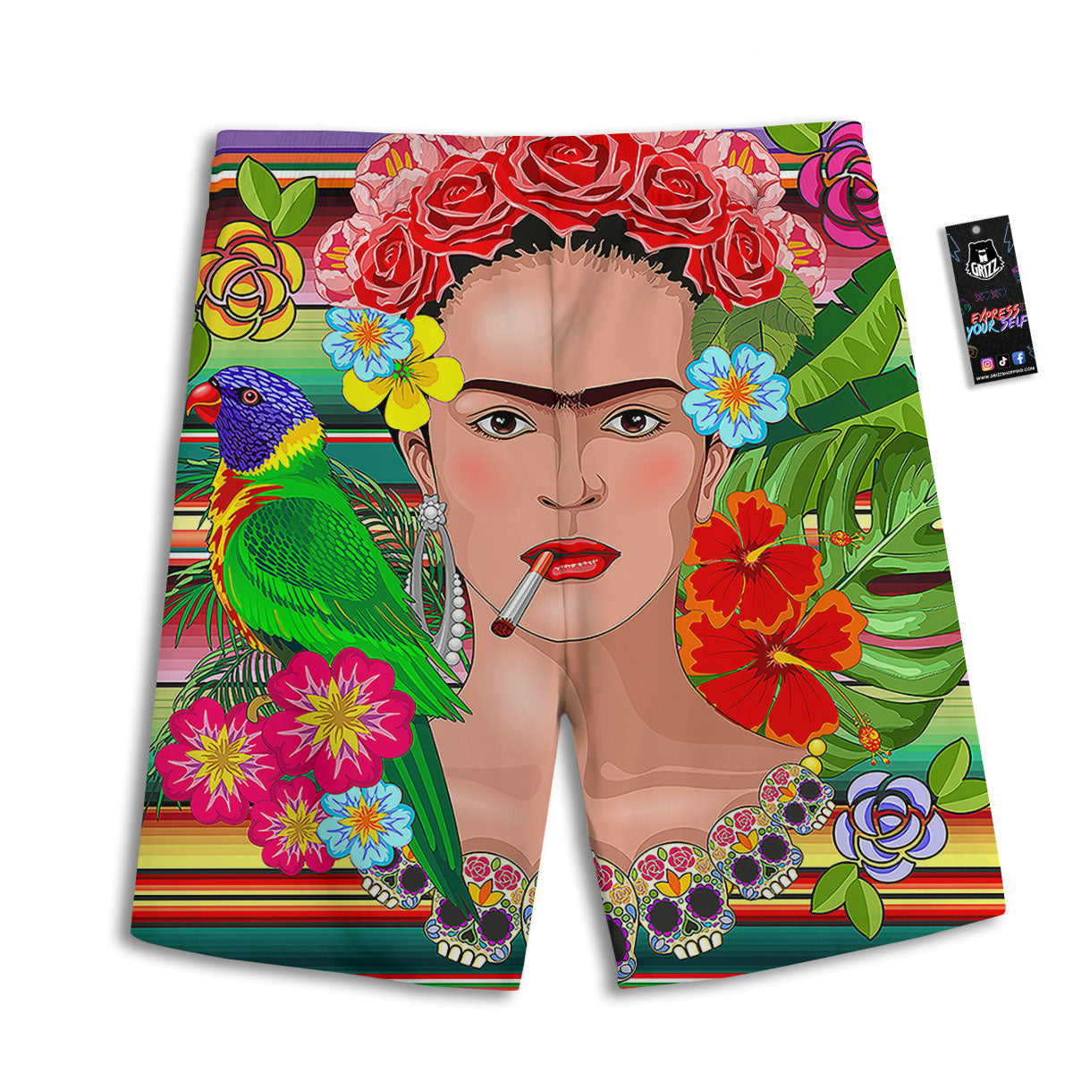 Smiley Faces Halloween Pumpkin Print Men's Athletic Shorts