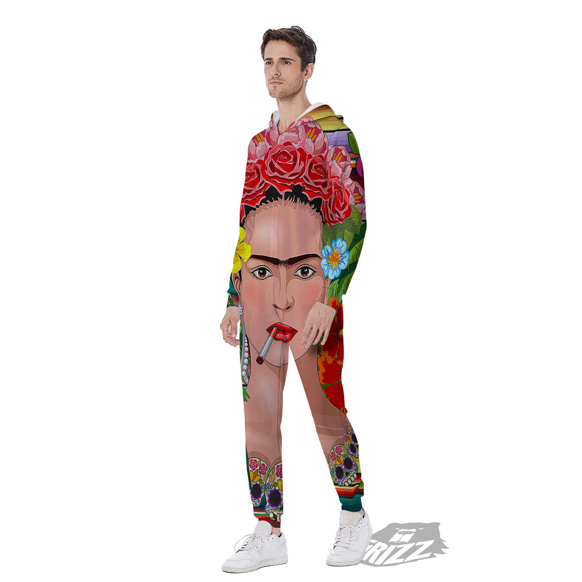 Serape Frida Kahlo Print Men's Jumpsuit-grizzshop