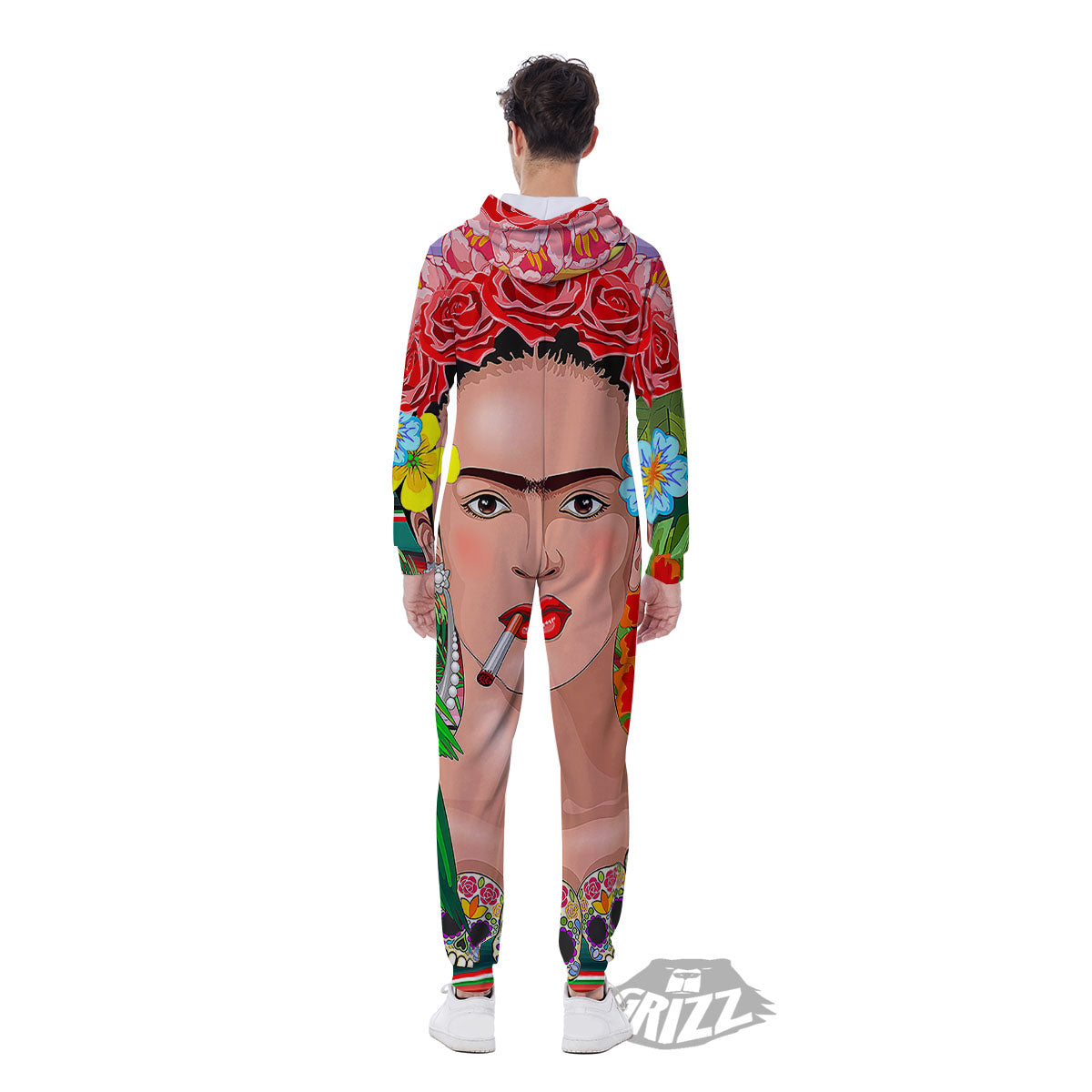 Serape Frida Kahlo Print Men's Jumpsuit-grizzshop