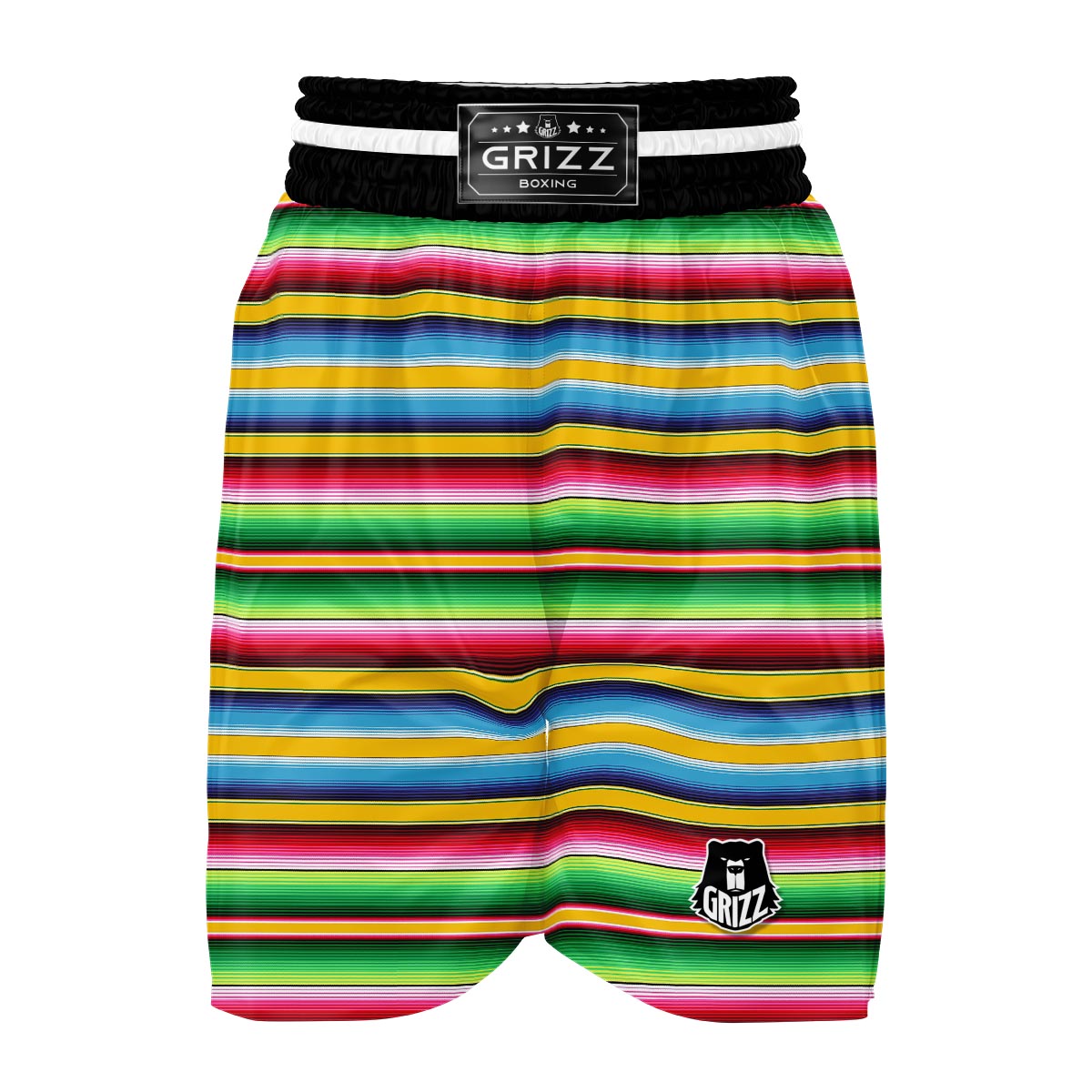 Serape Mexican Blanket Baja Pattern Print Boxing Shorts-grizzshop