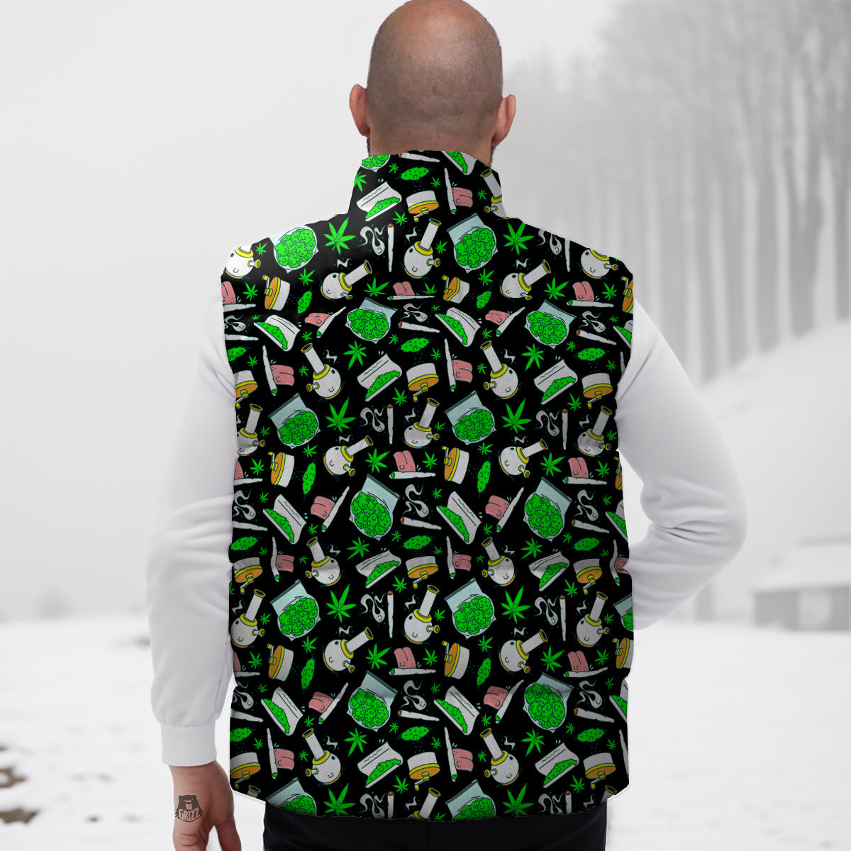 Serape Mexican Blanket Baja Pattern Print Down Vest