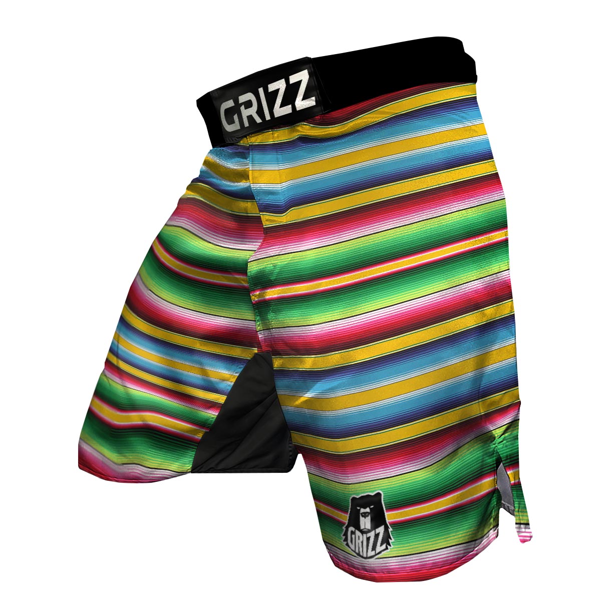 Serape Mexican Blanket Baja Pattern Print MMA Shorts-grizzshop
