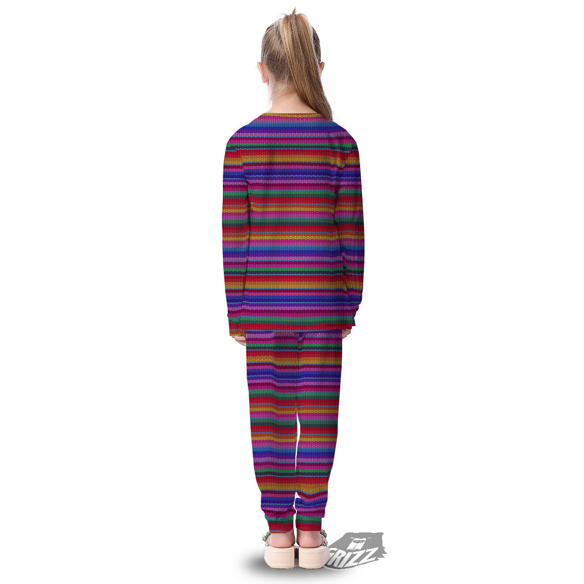 Serape Mexican Colorful Print Pattern Kid's Pajamas-grizzshop