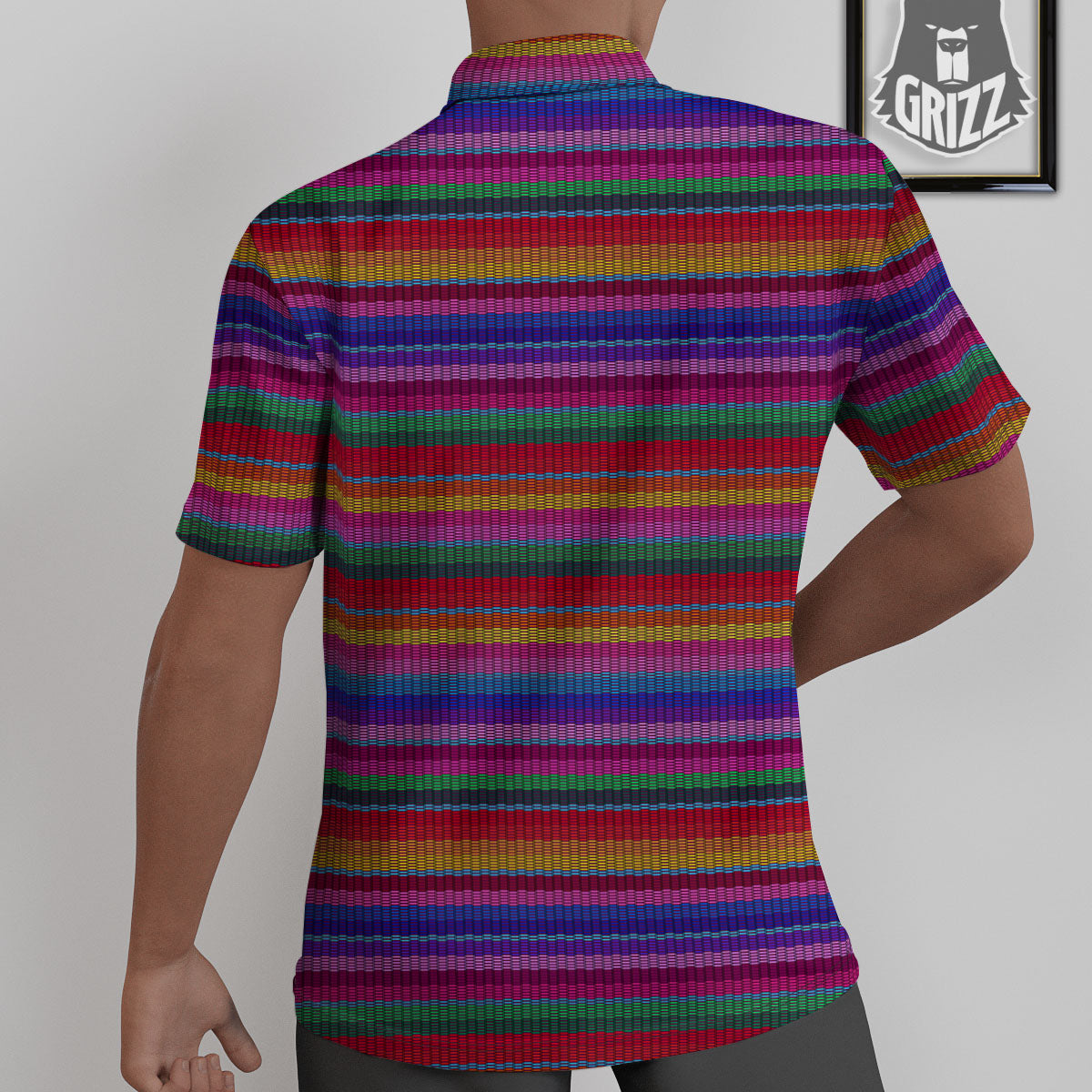 Serape Mexican Colorful Print Pattern Untucked Shirts-grizzshop
