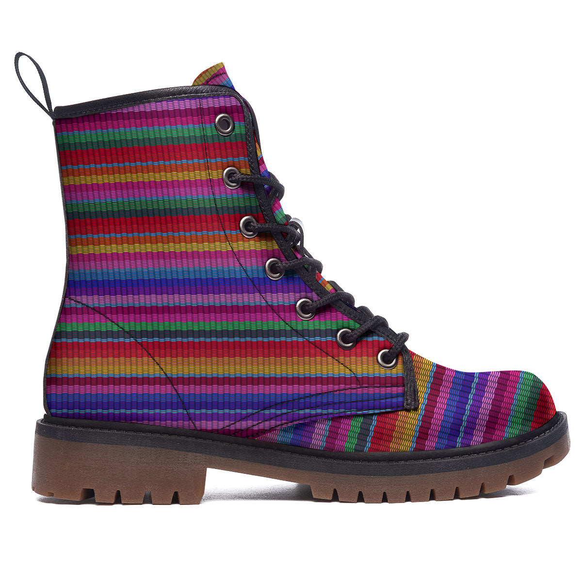 Serape Mexican Colorful Print Pattern Work Boots-grizzshop
