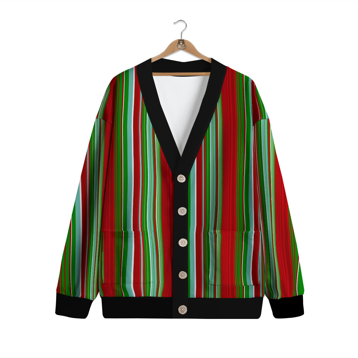 Serape Mexican Vintage Print Pattern Cardigan-grizzshop