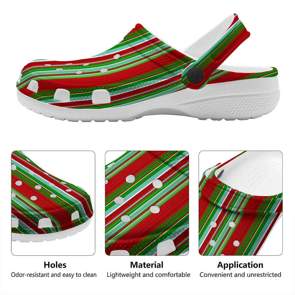 Serape Mexican Vintage Print Pattern Clog-grizzshop