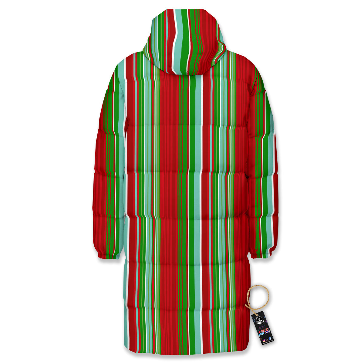 Serape Mexican Vintage Print Pattern Long Down Jacket-grizzshop