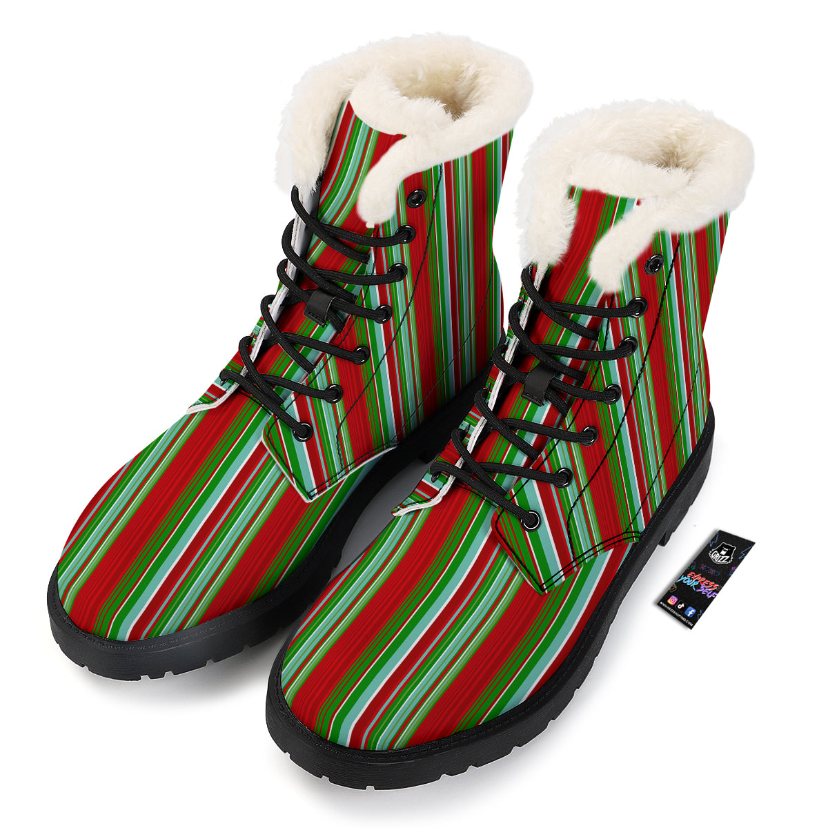 Serape Mexican Vintage Print Pattern Winter Boots-grizzshop