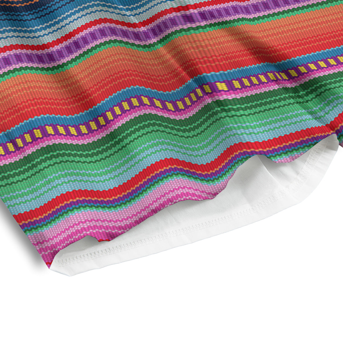 Serape Stripe Colorful Mexican Print Men's Athletic Shorts