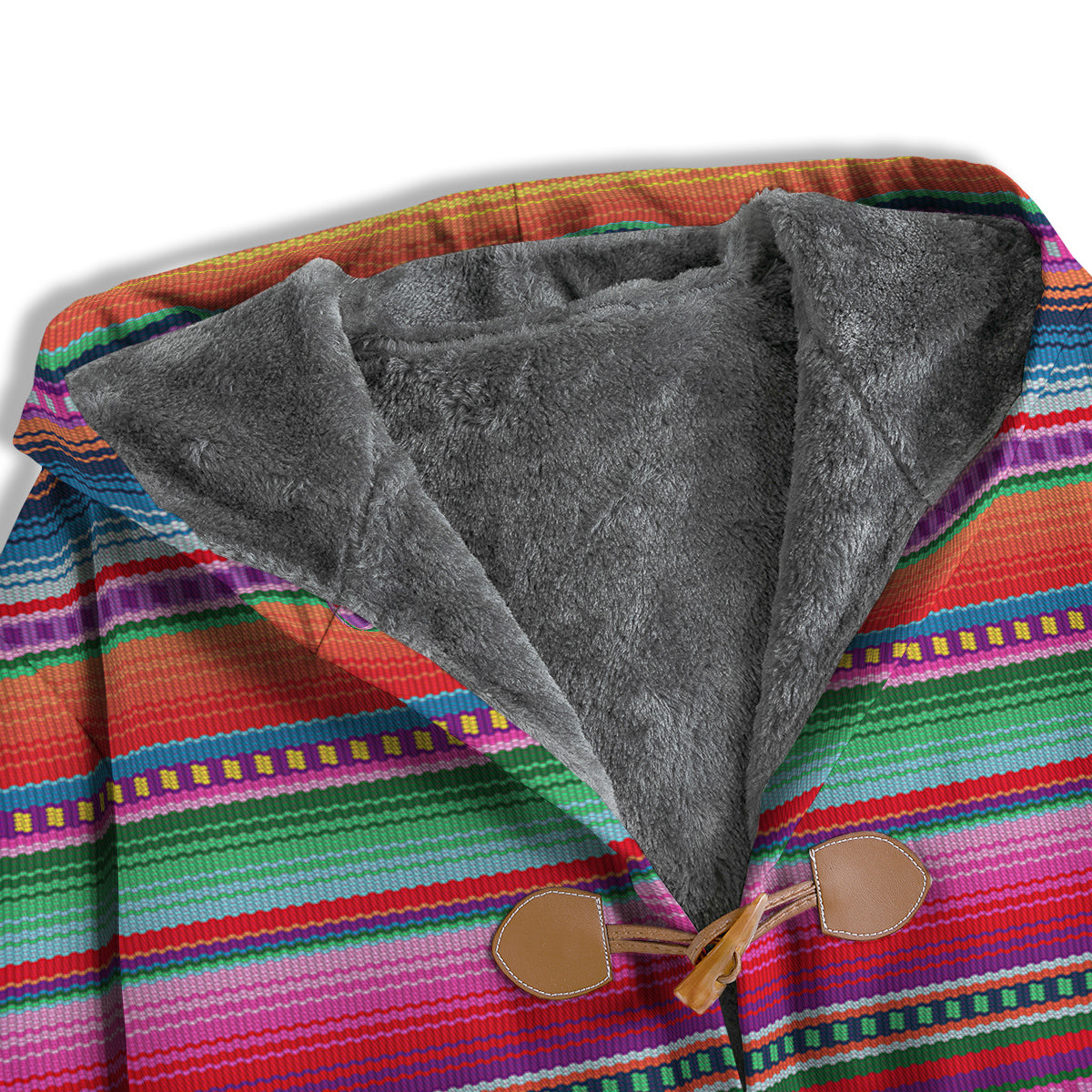 Serape Stripe Colorful Mexican Print Men's Windbreaker Jacket-grizzshop