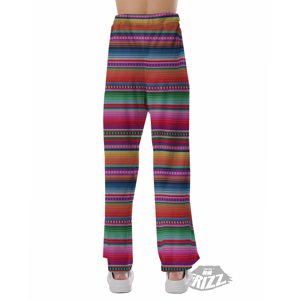 Serape Stripe Colorful Mexican Print Pajama Pants-grizzshop