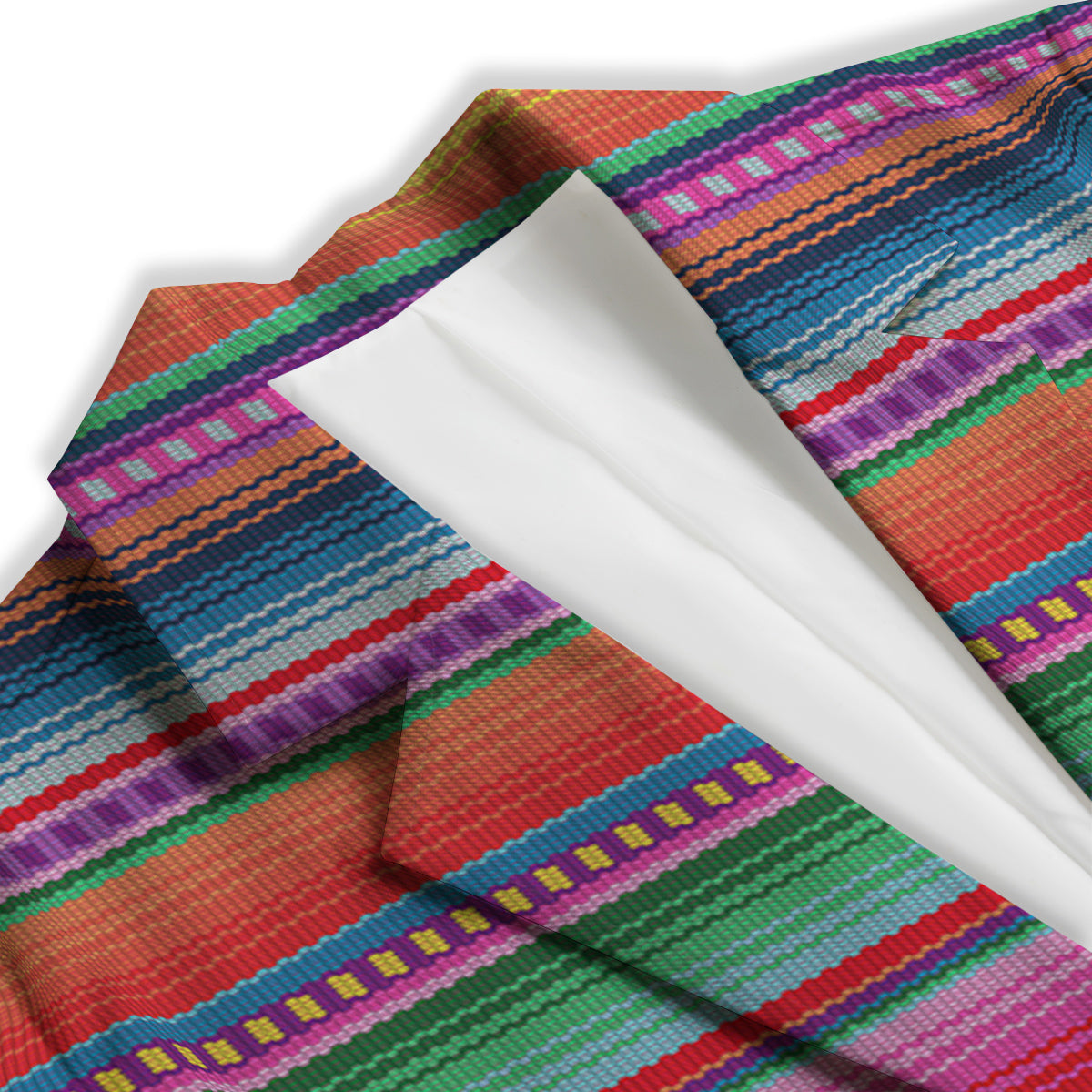 Serape Stripe Colorful Mexican Print Women's Blazer-grizzshop