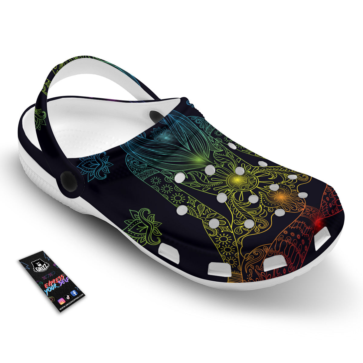 Seven Chakras Bohemian Print Clog-grizzshop