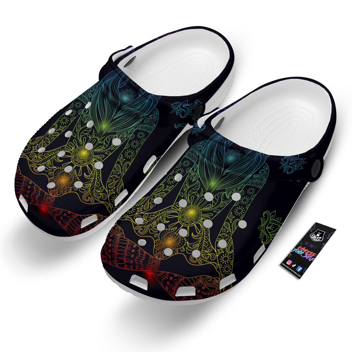 Seven Chakras Bohemian Print Clog-grizzshop
