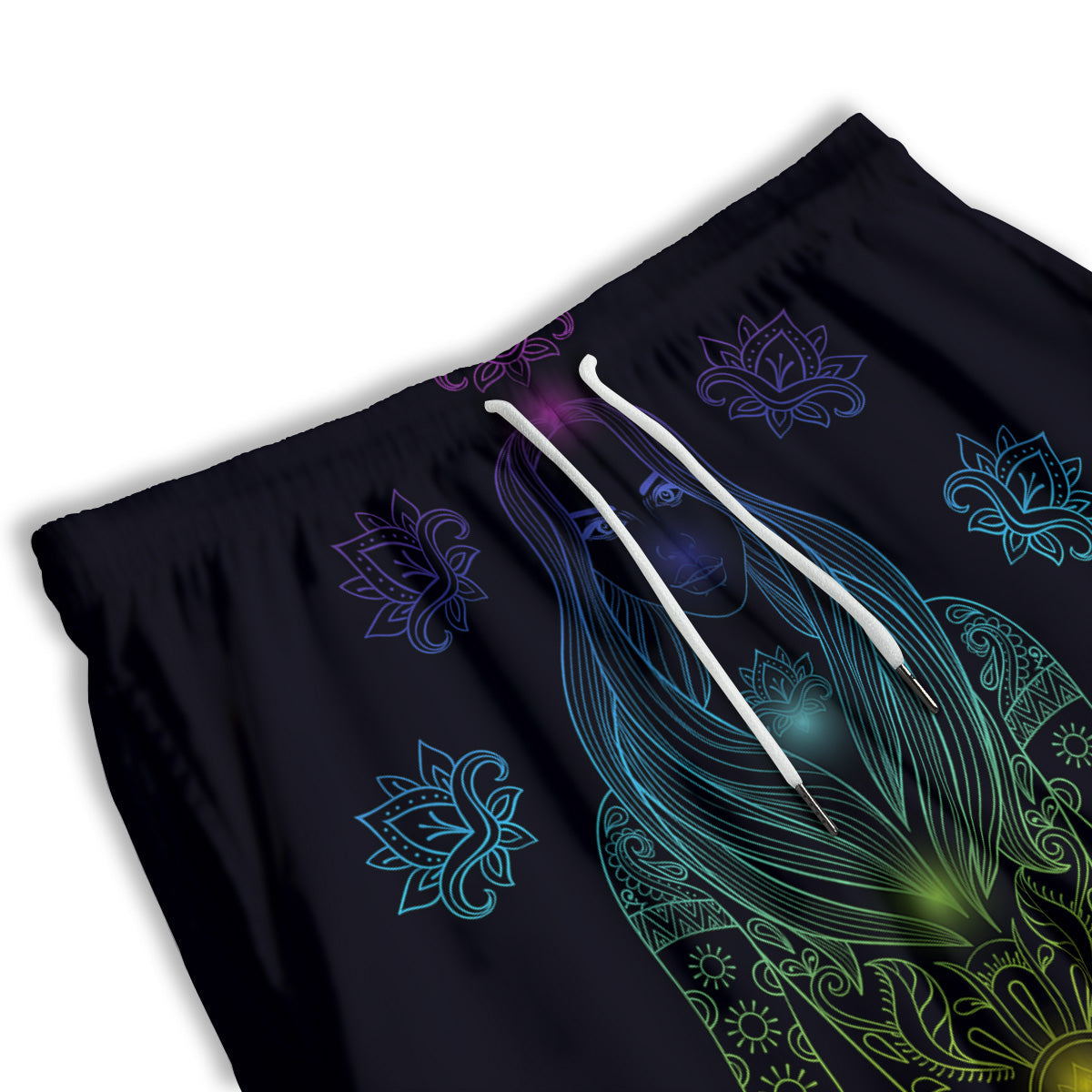 Seven Chakras Bohemian Print Men's Athletic Shorts