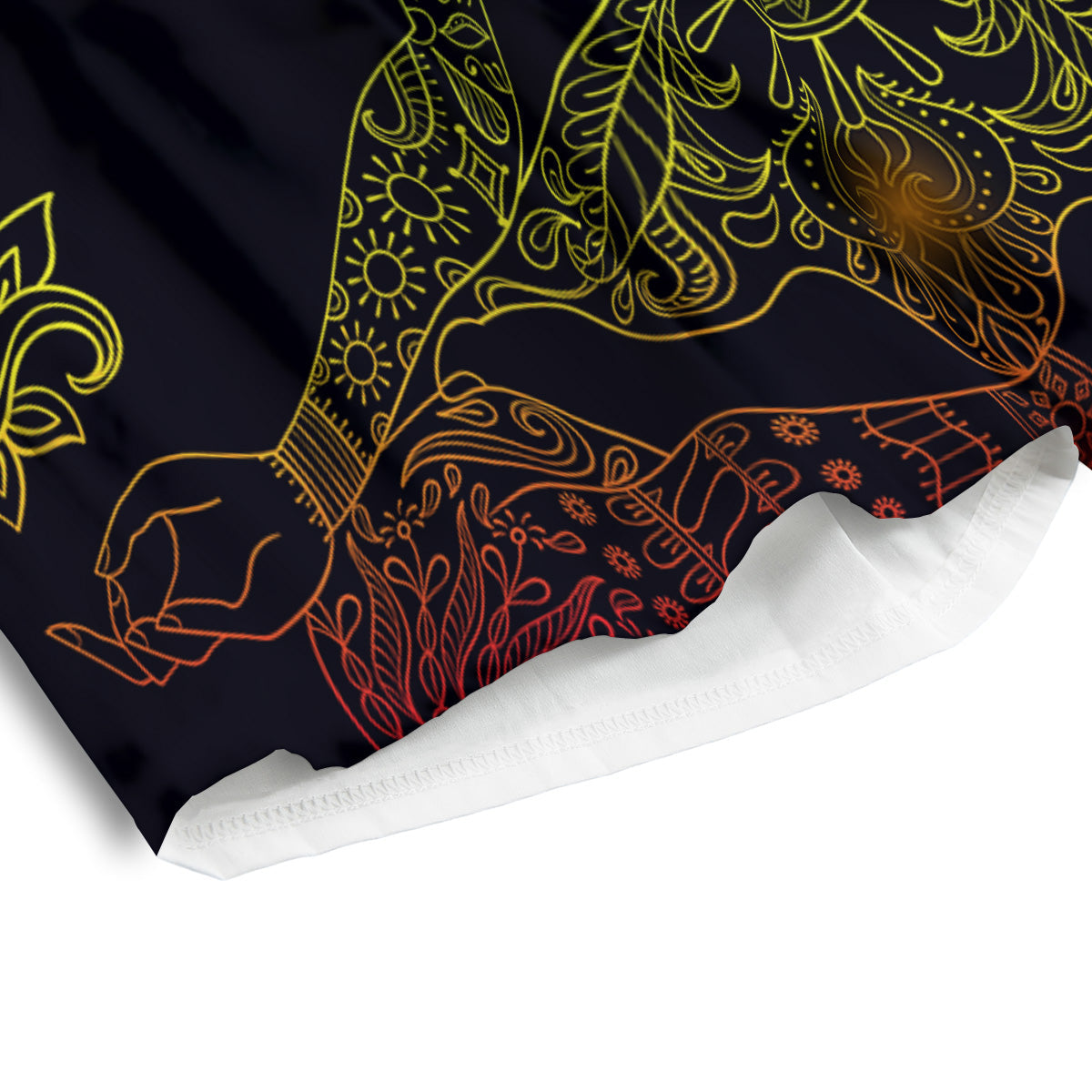 Seven Chakras Bohemian Print Men's Athletic Shorts