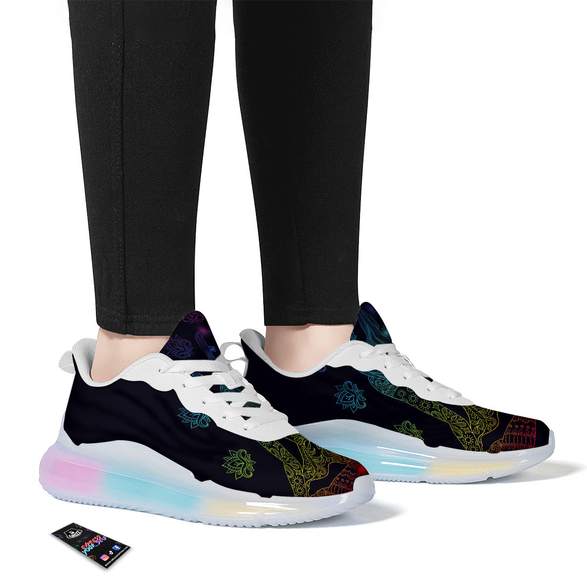 Seven Chakras Bohemian Print Running Sneakers-grizzshop