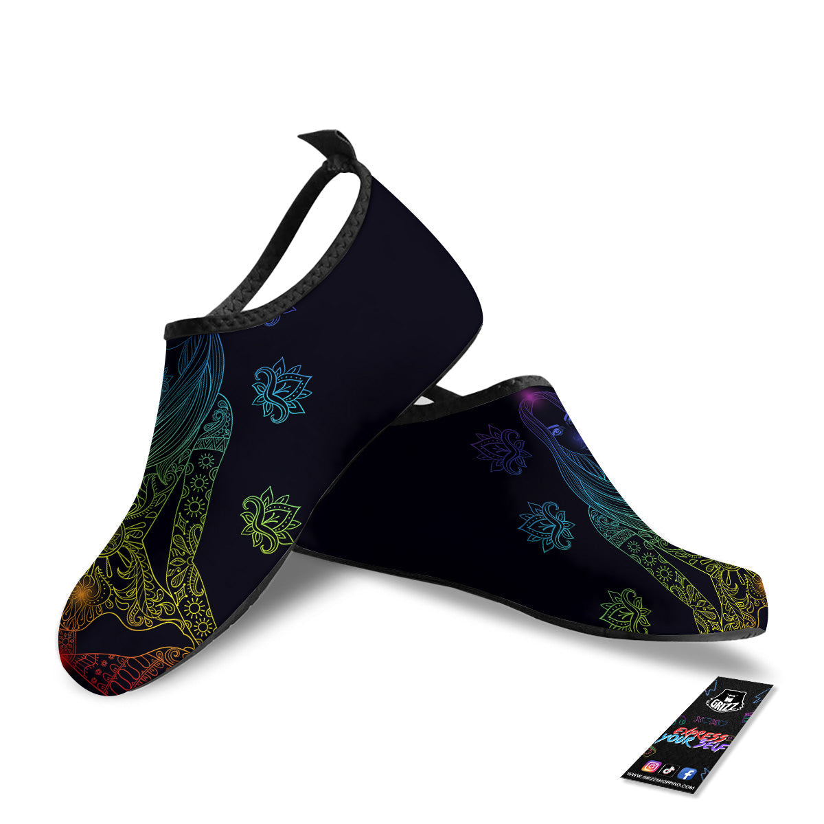 Seven Chakras Bohemian Print Water Shoes-grizzshop