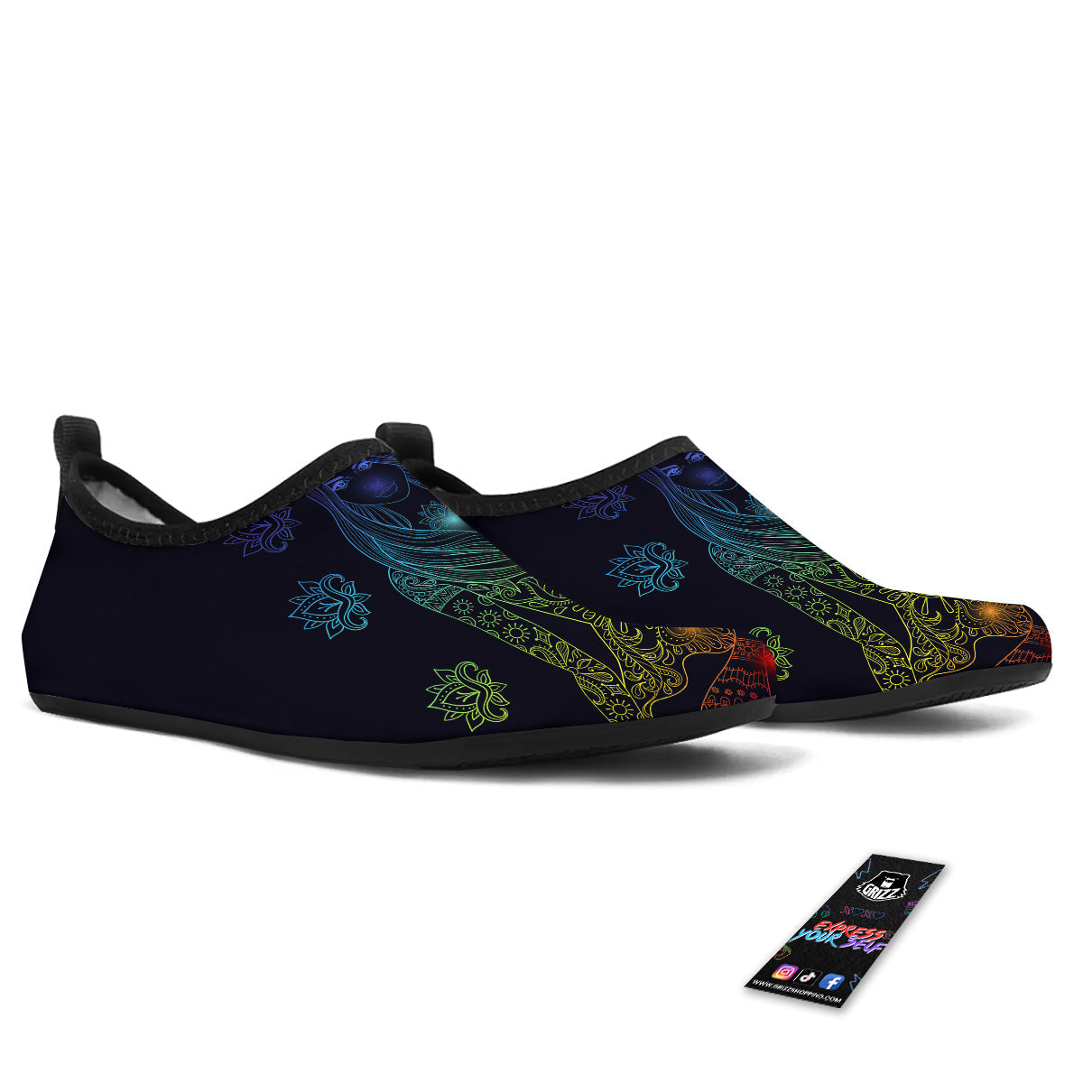 Seven Chakras Bohemian Print Water Shoes-grizzshop
