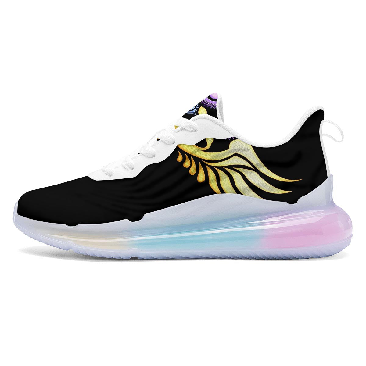 Seven Chakras Caduceus Print Running Sneakers-grizzshop