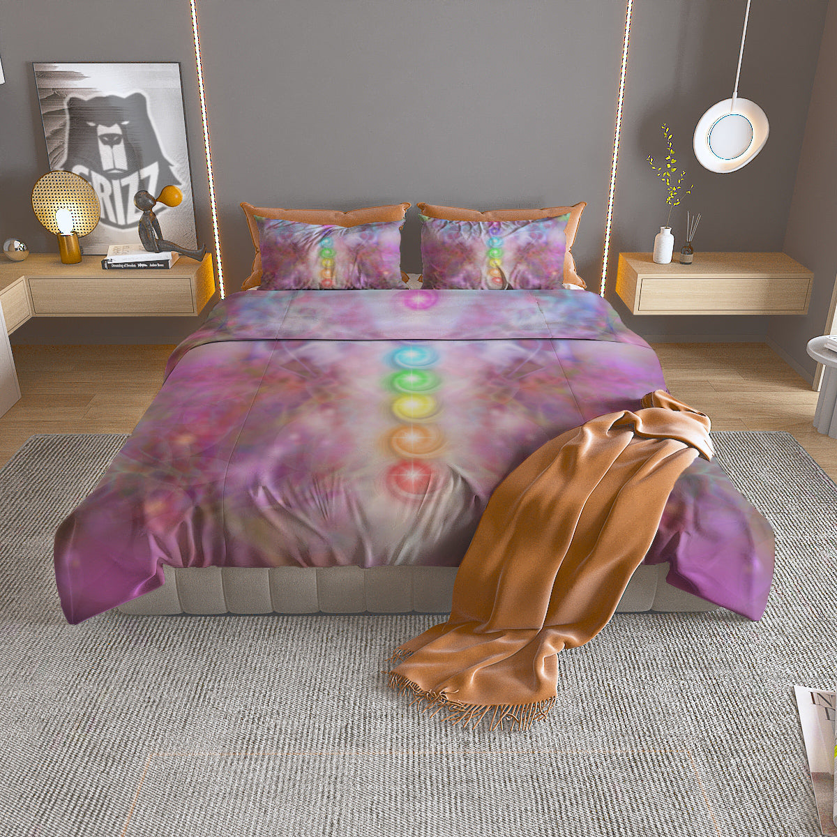 Rock And Roll Grunge Print Pattern Duvet Cover Bedding Set