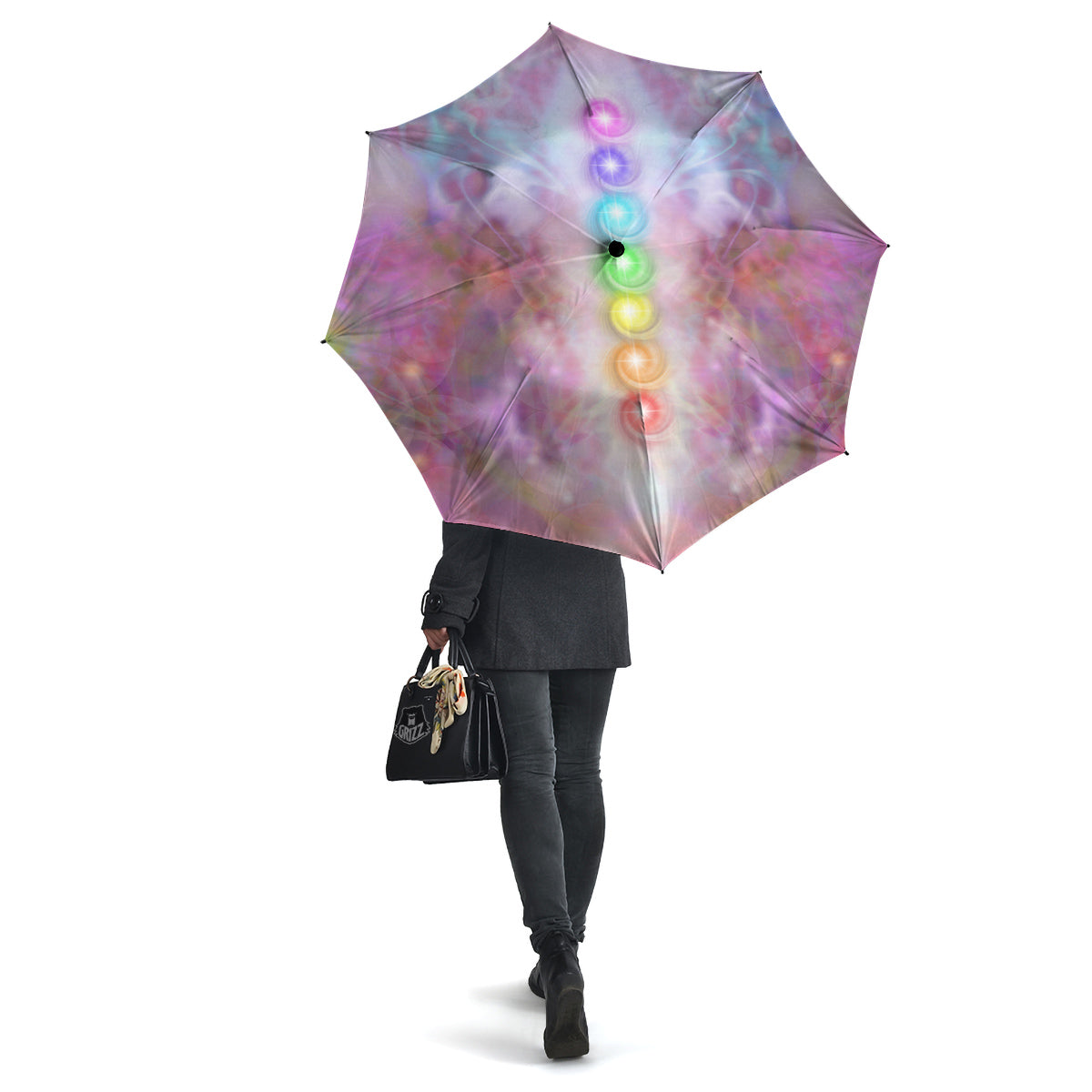 Seven Chakras Colorful Print Umbrella-grizzshop