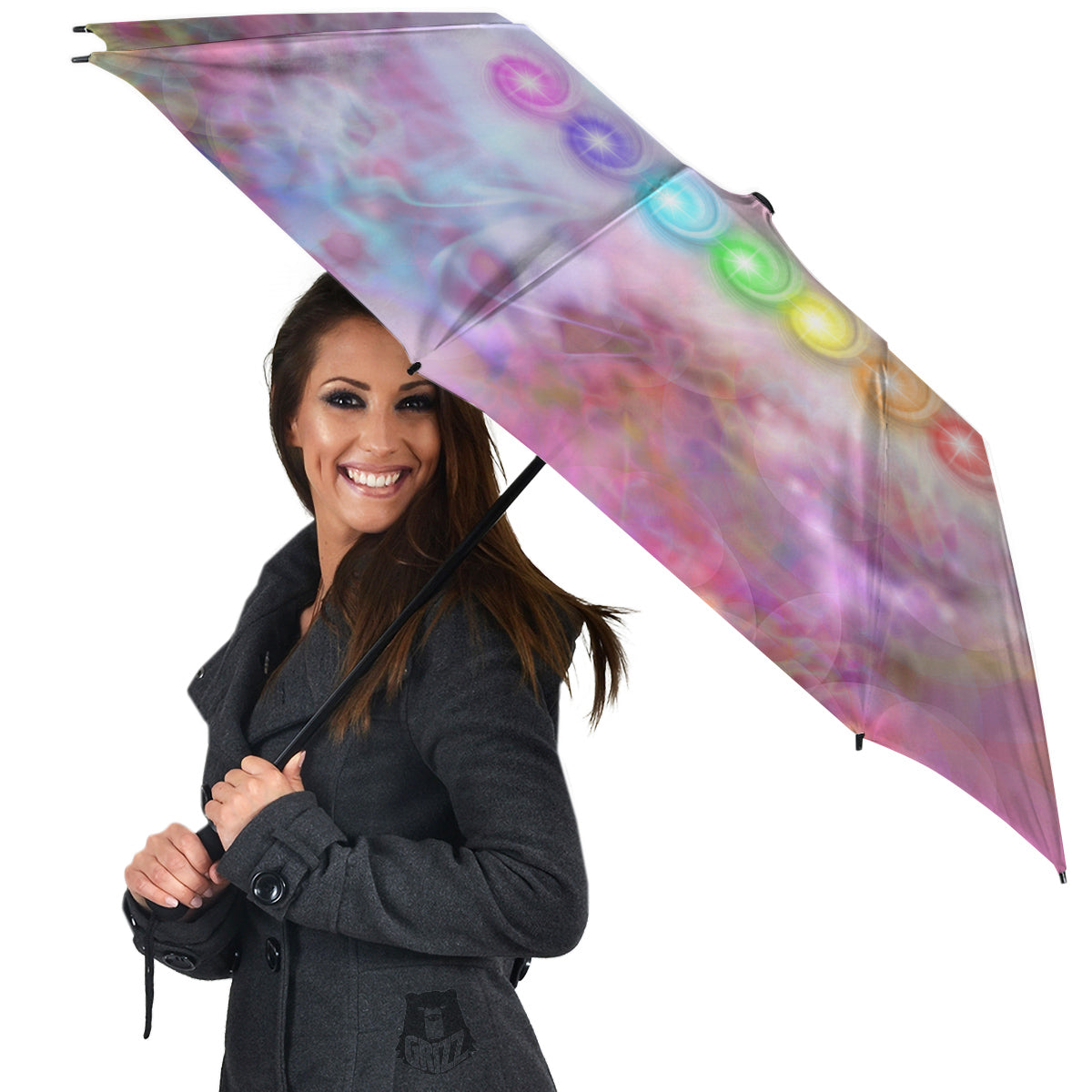Seven Chakras Colorful Print Umbrella-grizzshop