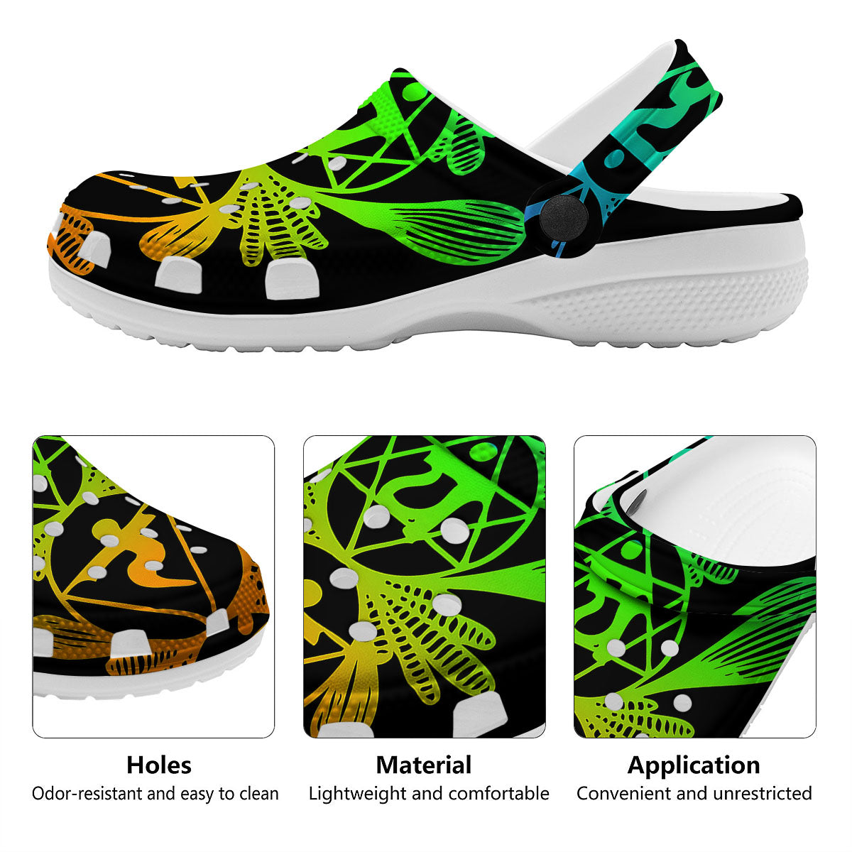 Seven Chakras Spiritual Print Clog-grizzshop