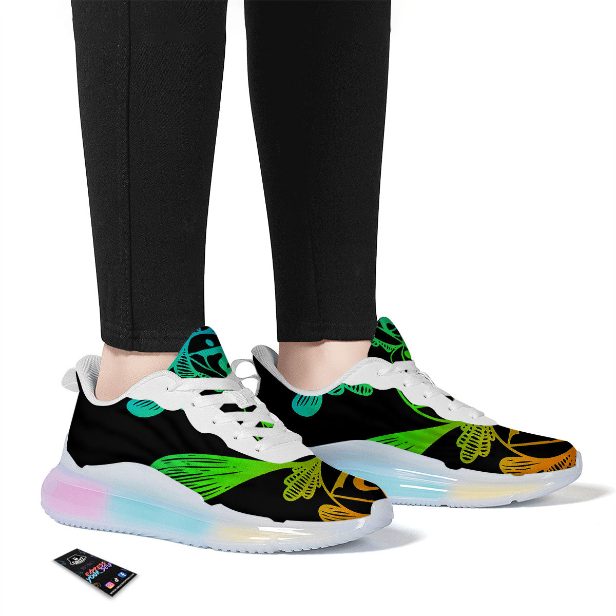 Seven Chakras Spiritual Print Running Sneakers-grizzshop