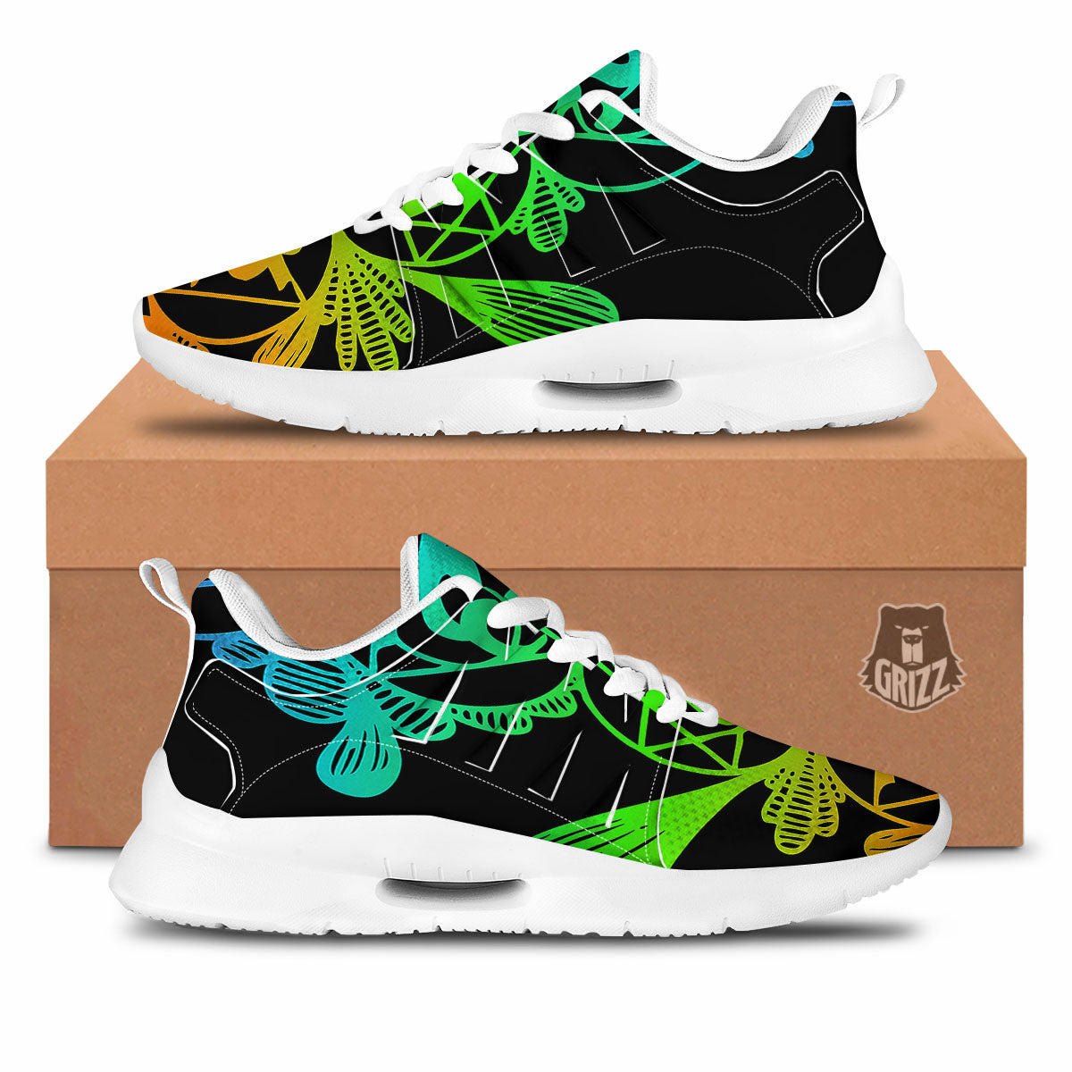 Seven Chakras Spiritual Print Tennis Shoes-grizzshop