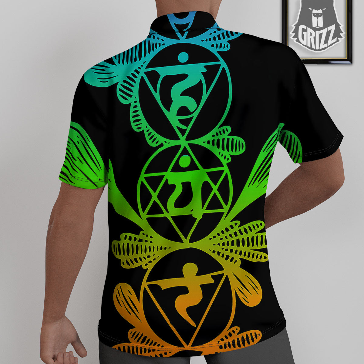 Seven Chakras Spiritual Print Untucked Shirts-grizzshop