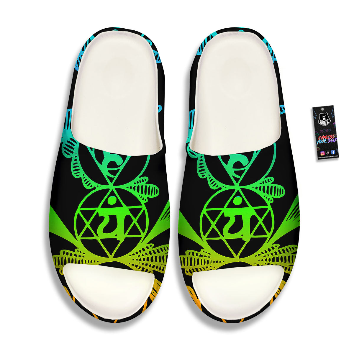 Seven Chakras Spiritual Print Sandals-grizzshop