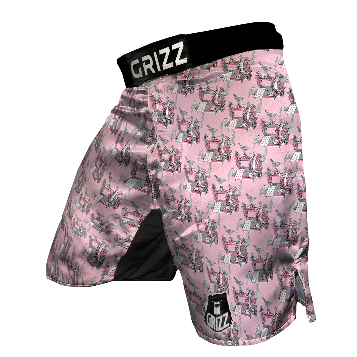 Sewing Machine Pattern Print MMA Shorts-grizzshop