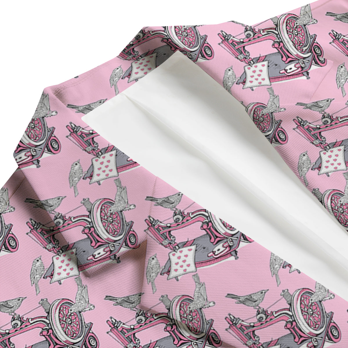Sewing Machine Pattern Print Men's Blazer-grizzshop