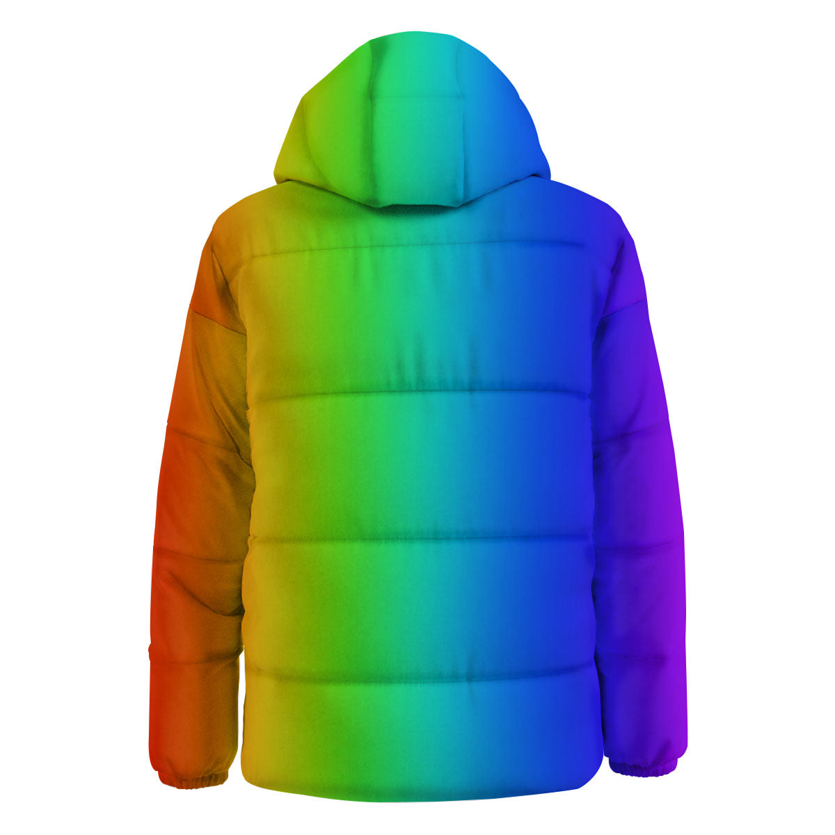 Shades Rainbow Print Pattern Down Jacket-grizzshop