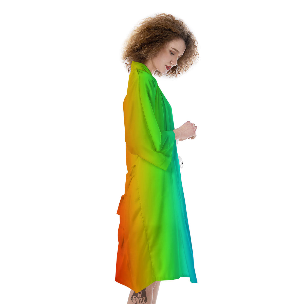 Shades Rainbow Print Pattern Kimono-grizzshop