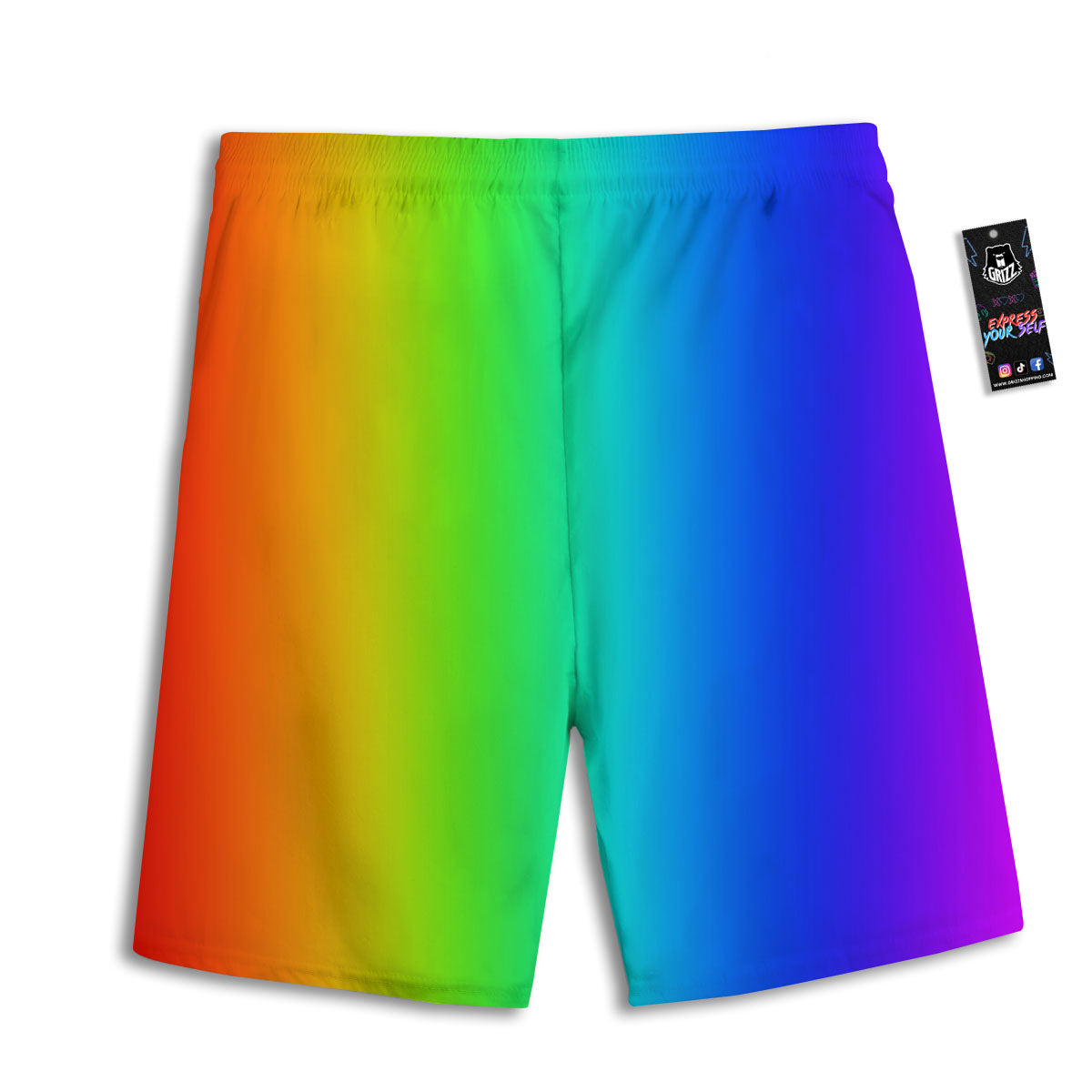 Shades Rainbow Print Pattern Men's Athletic Shorts