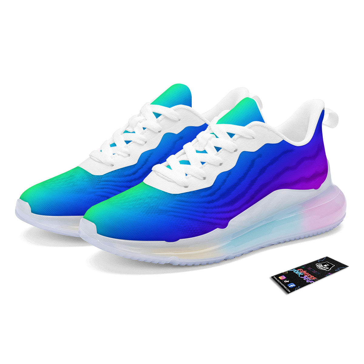 Shades Rainbow Print Pattern Running Sneakers-grizzshop