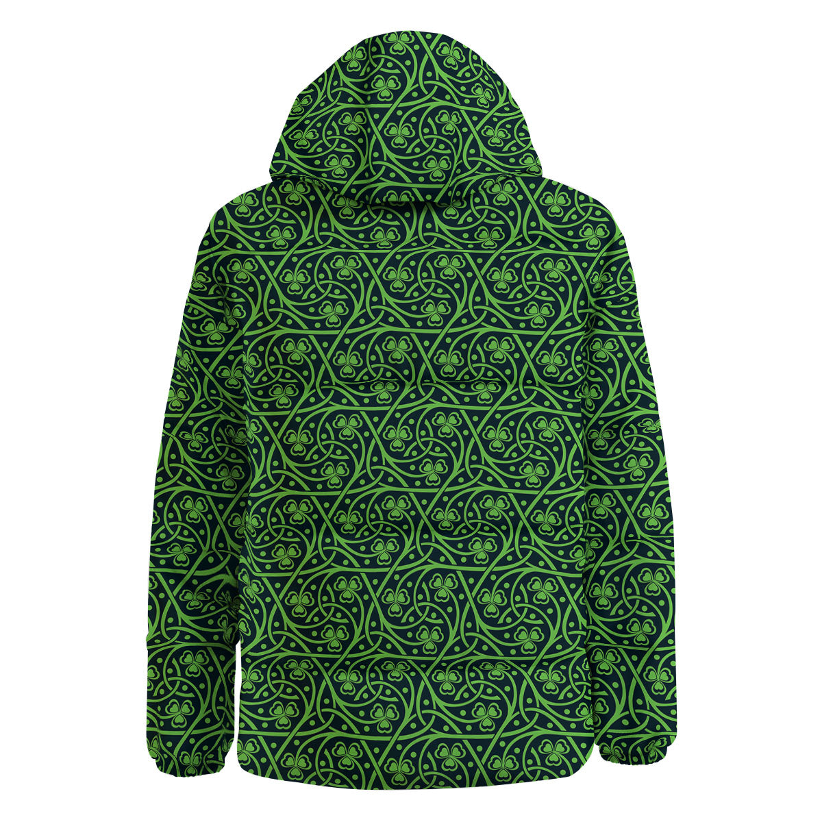 Shamrock Irish Print Pattern Down Jacket-grizzshop