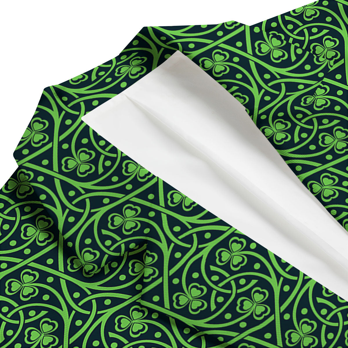 Shamrock Irish Print Pattern Men's Blazer-grizzshop