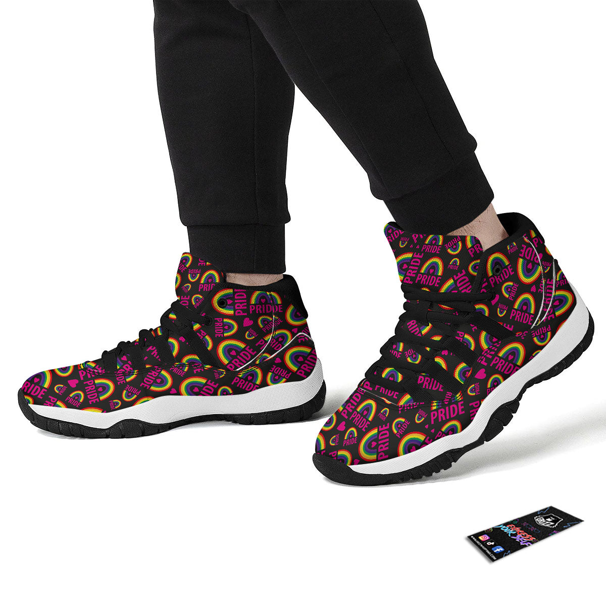 Shamrock Leaf Green Print Pattern Black Bball Shoes-grizzshop