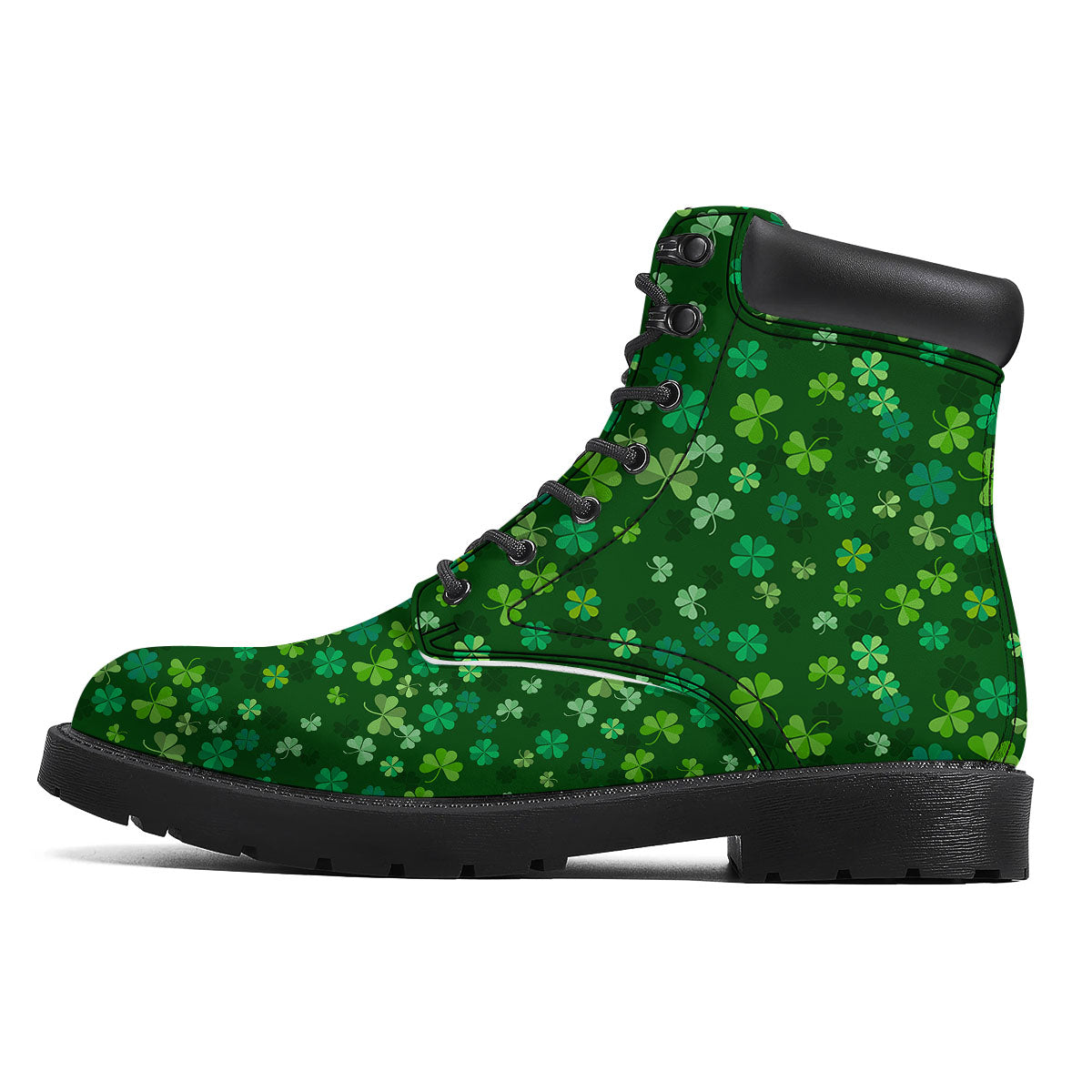 Shamrock Leaf Green Print Pattern Boots-grizzshop