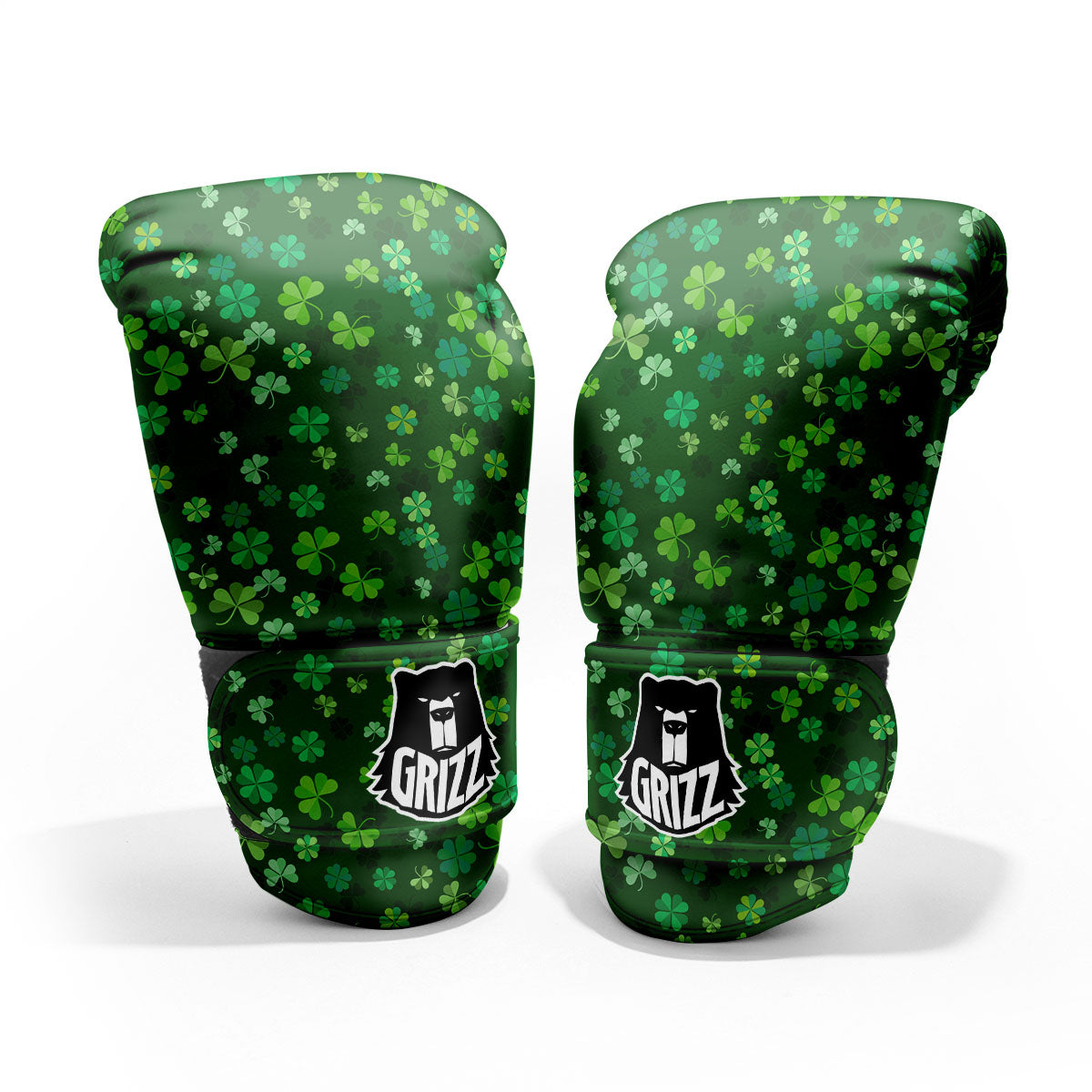 Shamrock Leaf Green Print Pattern Pro Boxing Glove
