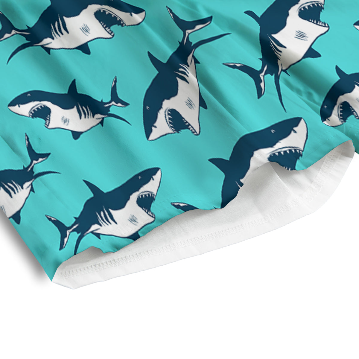 Shark Blue Print Pattern Men's Athletic Shorts