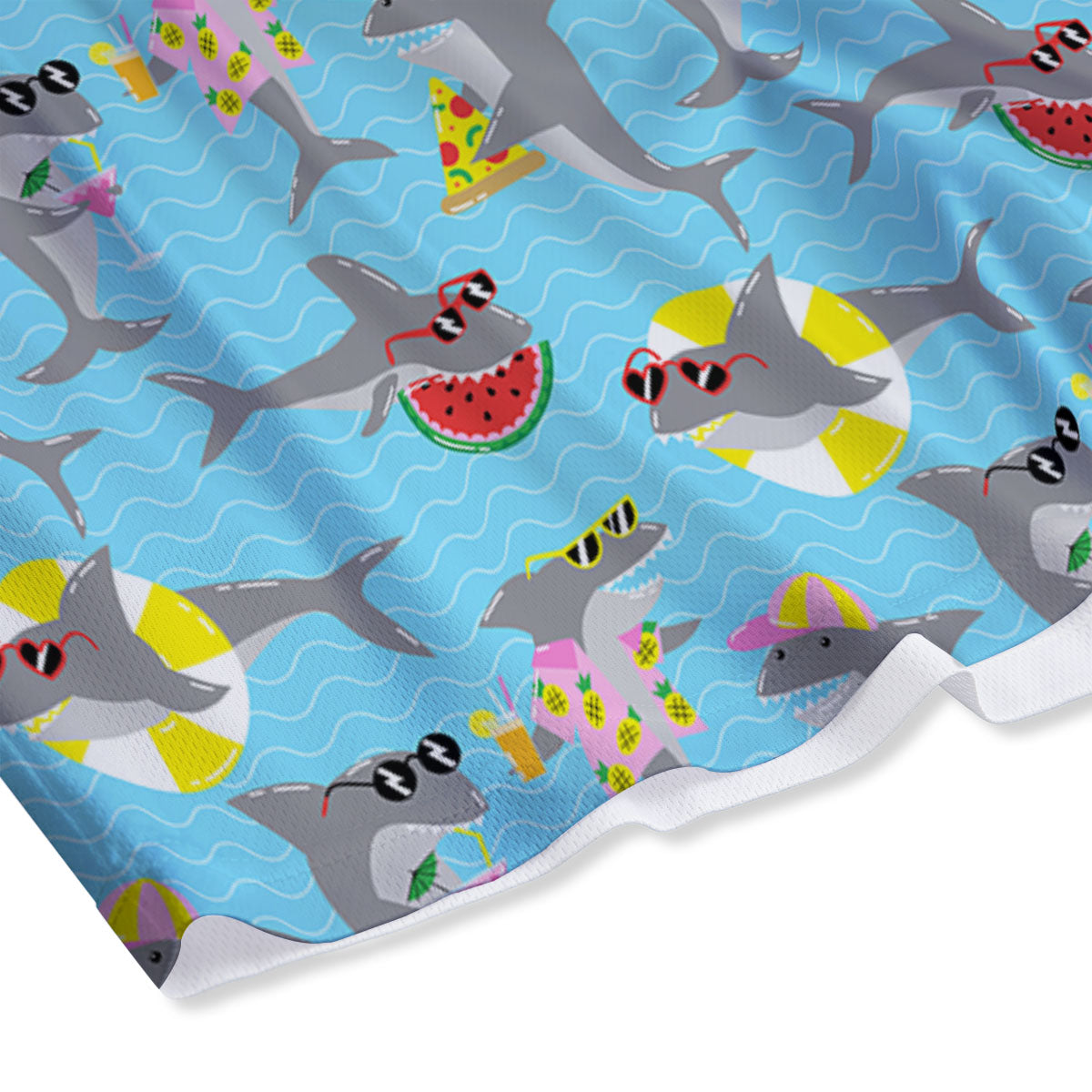 Rooster Embroidery Print Pattern Mesh Shorts