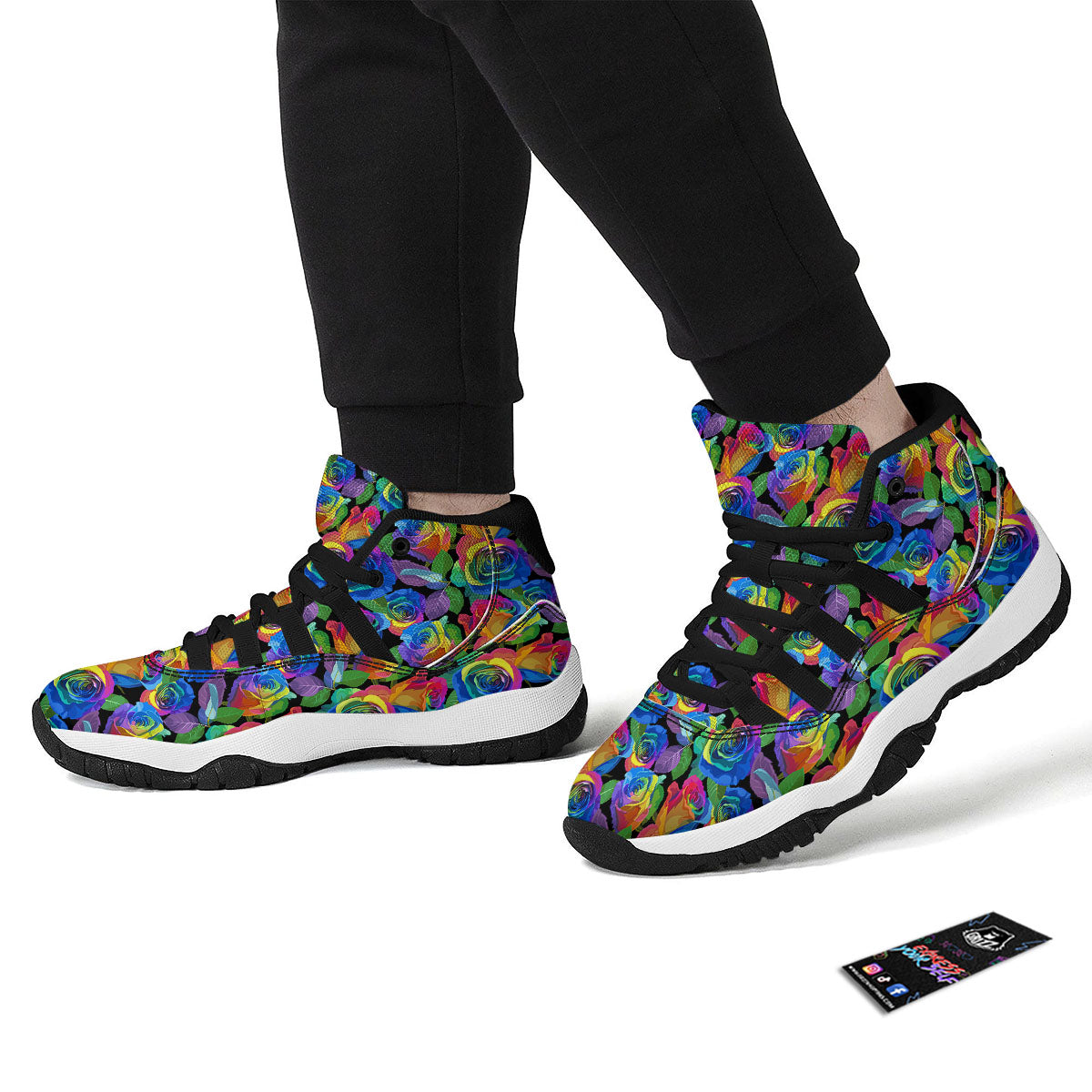 Shark Cute White Print Pattern Black Bball Shoes-grizzshop