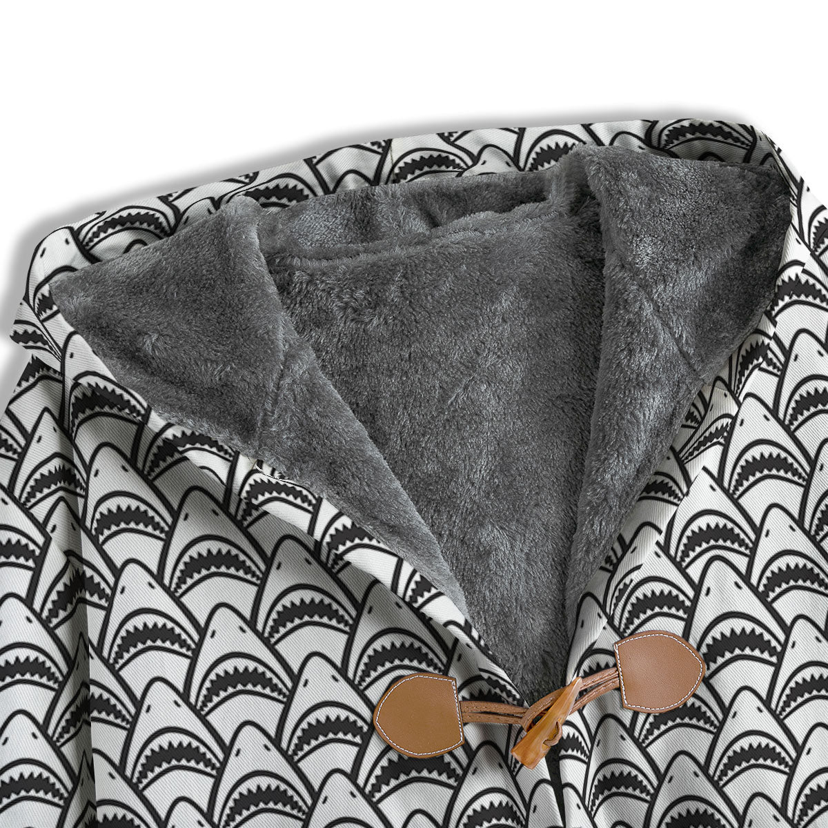 Shark Doodle Print Pattern Men's Windbreaker Jacket-grizzshop