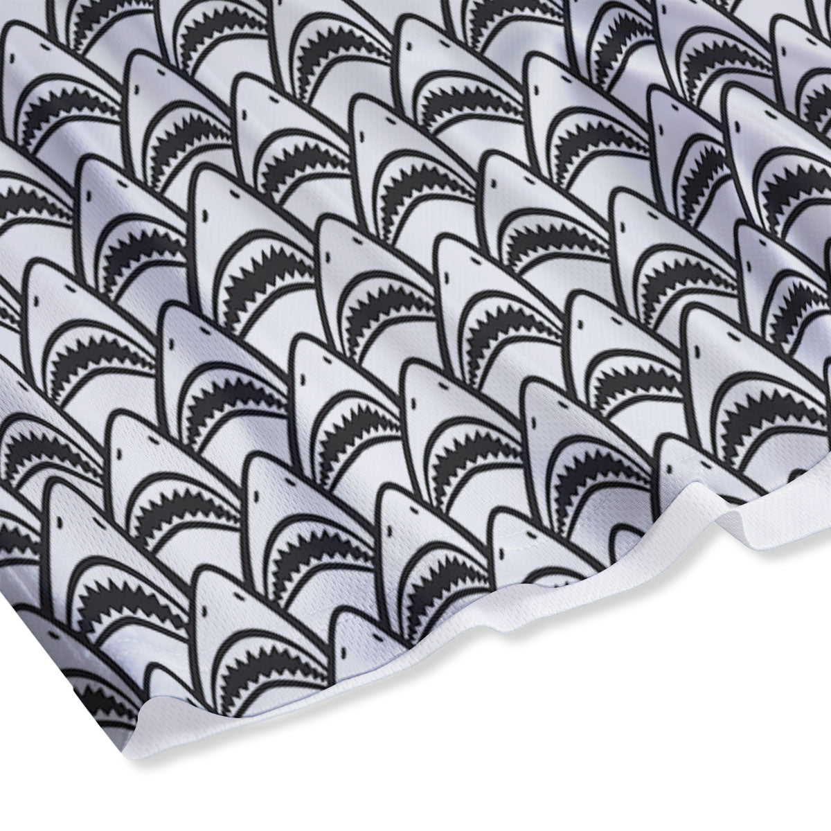 Shark Doodle Print Pattern Mesh Shorts